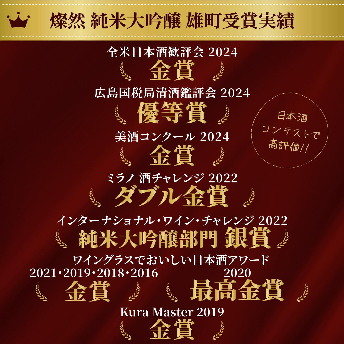 【11/1発送開始】岡山の雄町のお酒 桃太郎ラベル 燦然 100ml×2本 飲みくらべセット  ギフトBOX入り