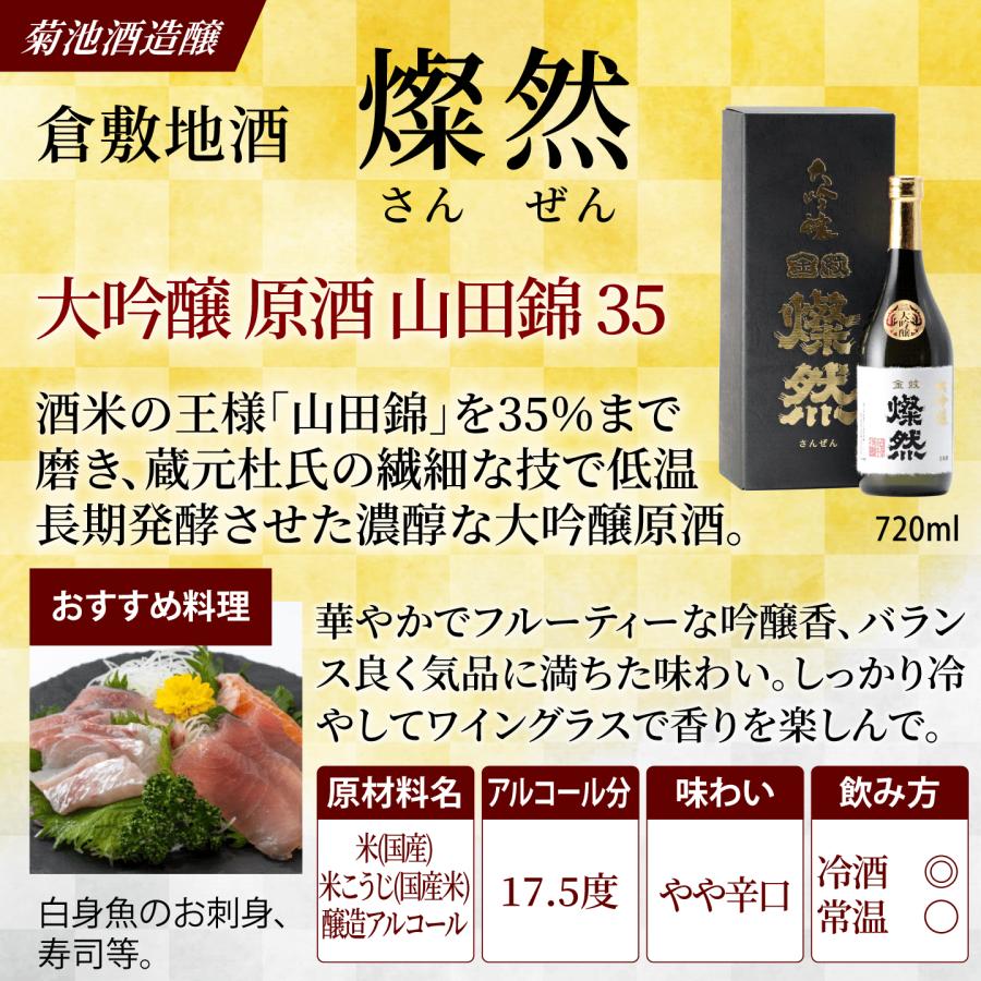 燦然 大吟醸 原酒 山田錦 35磨 720ml